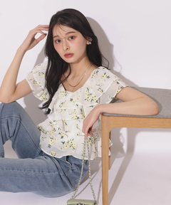 Apuweiser-riche(アプワイザー・リッシェ) |エンブロイダリーフリルチュニック