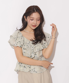 Apuweiser-riche(アプワイザー・リッシェ) |エンブロイダリーフリルチュニック