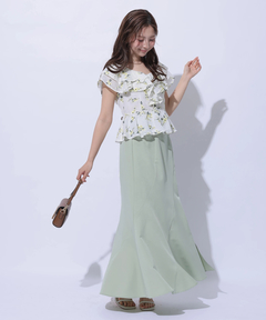 Apuweiser-riche(アプワイザー・リッシェ) |エンブロイダリーフリルチュニック