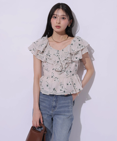 Apuweiser-riche(アプワイザー・リッシェ) |エンブロイダリーフリルチュニック