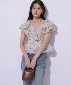 Apuweiser-riche(アプワイザー・リッシェ) |エンブロイダリーフリルチュニック