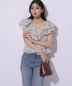 Apuweiser-riche(アプワイザー・リッシェ) |エンブロイダリーフリルチュニック