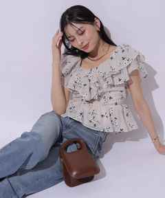 Apuweiser-riche(アプワイザー・リッシェ) |エンブロイダリーフリルチュニック