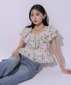 Apuweiser-riche(アプワイザー・リッシェ) |エンブロイダリーフリルチュニック