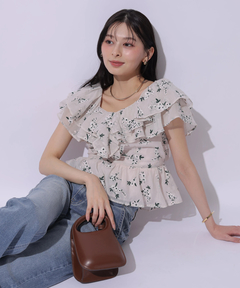 Apuweiser-riche(アプワイザー・リッシェ) |エンブロイダリーフリルチュニック