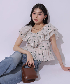 Apuweiser-riche(アプワイザー・リッシェ) |エンブロイダリーフリルチュニック