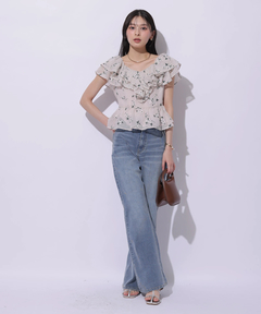 Apuweiser-riche(アプワイザー・リッシェ) |エンブロイダリーフリルチュニック