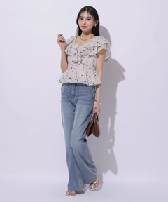 Apuweiser-riche(アプワイザー・リッシェ) |エンブロイダリーフリルチュニック