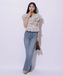 Apuweiser-riche(アプワイザー・リッシェ) |エンブロイダリーフリルチュニック