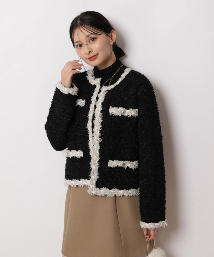 ファンシーMIXブレードニットジャケット | カーデ | Apuweiser-riche