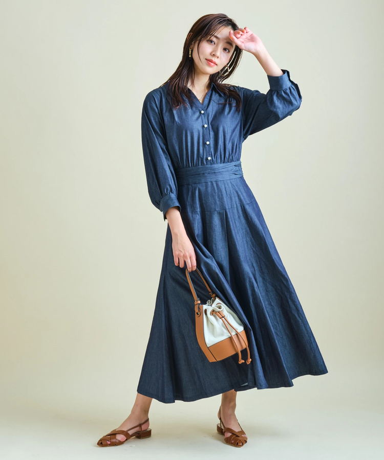 パール釦シャツワンピース ワンピース Jusglitty ジャスグリッティー 公式通販 Arpege Story アルページュストーリー