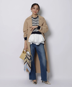 JUSGLITTY(ジャスグリッティー) |撥水フード付きトレンチコート