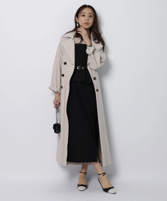 JUSGLITTY(ジャスグリッティー) |撥水フード付きトレンチコート