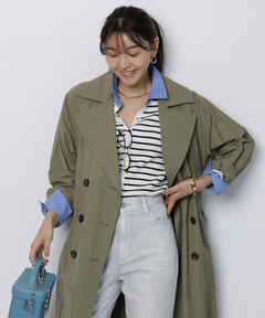 JUSGLITTY(ジャスグリッティー) |撥水フード付きトレンチコート