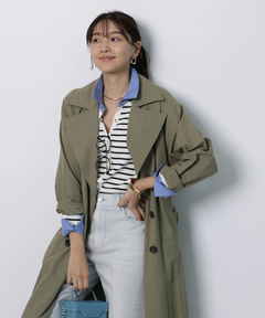 JUSGLITTY(ジャスグリッティー) |撥水フード付きトレンチコート