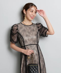 JUSGLITTY(ジャスグリッティー) |パイピングレースドレス