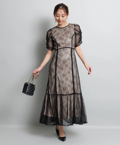 JUSGLITTY(ジャスグリッティー) |パイピングレースドレス