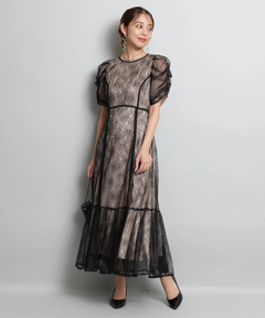 JUSGLITTY(ジャスグリッティー) |パイピングレースドレス