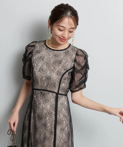 JUSGLITTY(ジャスグリッティー) |パイピングレースドレス