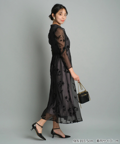 JUSGLITTY(ジャスグリッティー) |フロッキープリントワンピース