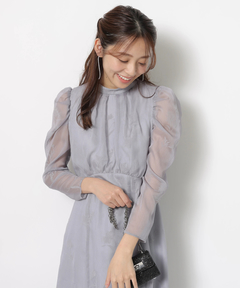 JUSGLITTY(ジャスグリッティー) |フロッキープリントワンピース