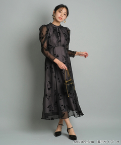 JUSGLITTY(ジャスグリッティー) |フロッキープリントワンピース