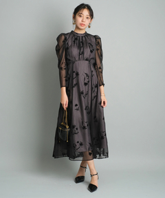 JUSGLITTY(ジャスグリッティー) |フロッキープリントワンピース