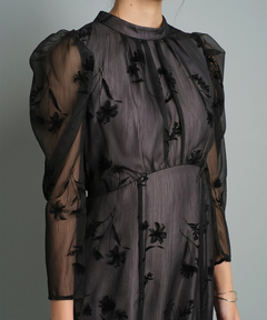 JUSGLITTY(ジャスグリッティー) |フロッキープリントワンピース