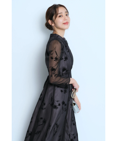 JUSGLITTY(ジャスグリッティー) |フロッキープリントワンピース