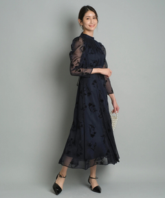 JUSGLITTY(ジャスグリッティー) |フロッキープリントワンピース