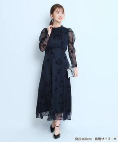 JUSGLITTY(ジャスグリッティー) |フロッキープリントワンピース