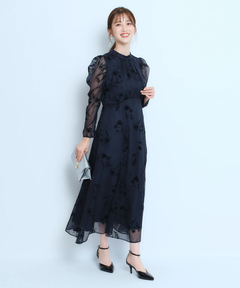 JUSGLITTY(ジャスグリッティー) |フロッキープリントワンピース