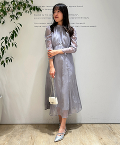 JUSGLITTY(ジャスグリッティー) |フロッキープリントワンピース