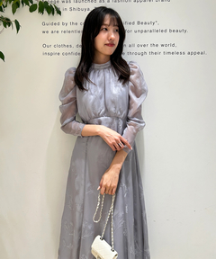 JUSGLITTY(ジャスグリッティー) |フロッキープリントワンピース