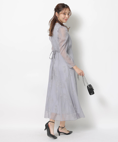 JUSGLITTY(ジャスグリッティー) |フロッキープリントワンピース