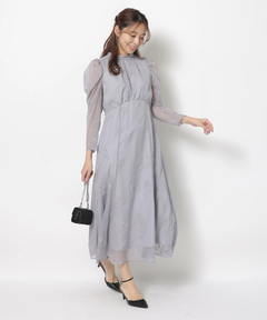 JUSGLITTY(ジャスグリッティー) |フロッキープリントワンピース