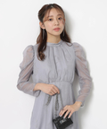 ジャスグリッティー♡フロッキープリントワンピース ジャスグリッティー JUSGLITTY フロッキープリントワンピース