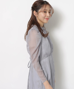 JUSGLITTY(ジャスグリッティー) |フロッキープリントワンピース