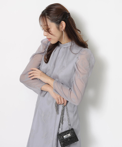 JUSGLITTY(ジャスグリッティー) |フロッキープリントワンピース