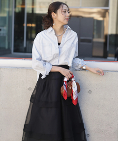 JUSGLITTY(ジャスグリッティー) |クロップドデニムシャツ