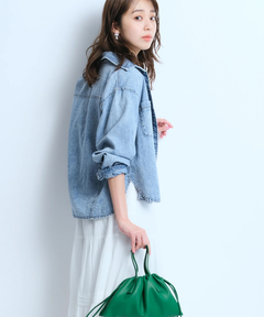 JUSGLITTY(ジャスグリッティー) |クロップドデニムシャツ