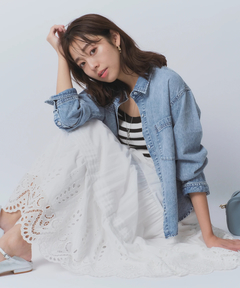 JUSGLITTY(ジャスグリッティー) |クロップドデニムシャツ