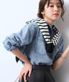 JUSGLITTY(ジャスグリッティー) |クロップドデニムシャツ
