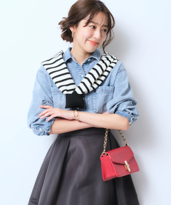 JUSGLITTY(ジャスグリッティー) |クロップドデニムシャツ