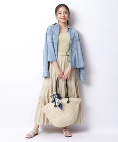 JUSGLITTY(ジャスグリッティー) |クロップドデニムシャツ