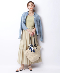 JUSGLITTY(ジャスグリッティー) |クロップドデニムシャツ