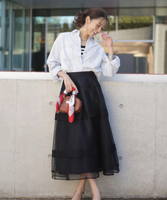 JUSGLITTY(ジャスグリッティー) |クロップドデニムシャツ