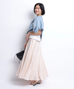 JUSGLITTY(ジャスグリッティー) |クロップドデニムシャツ