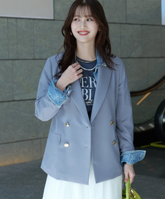 JUSGLITTY(ジャスグリッティー) |クロップドデニムシャツ