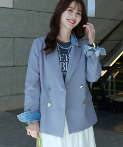 JUSGLITTY(ジャスグリッティー) |クロップドデニムシャツ